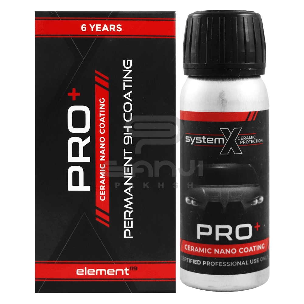 پوشش نانو سرامیک مخصوص بدنه خودرو مدل پرو پلاس المنت 119 سیستم ایکس System X Element 119 Pro+ 9H Nano Ceramic
