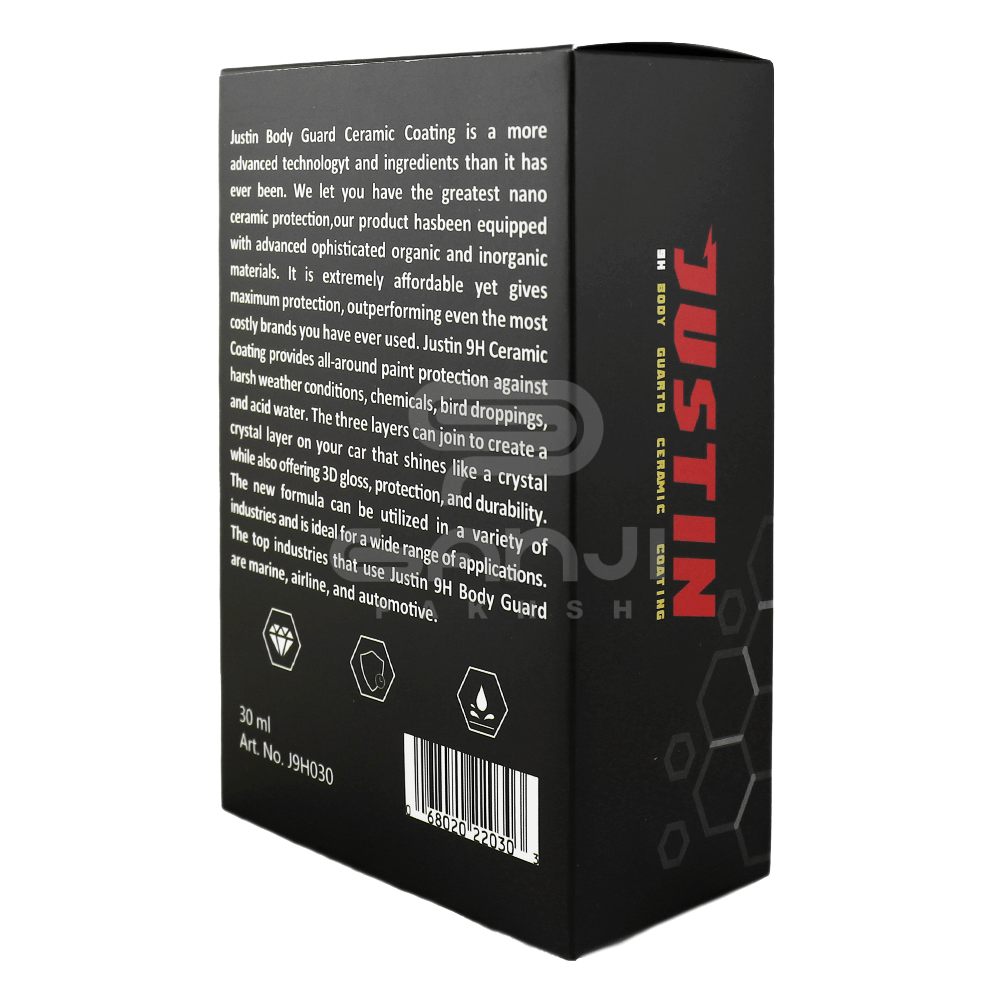 پوشش نانو سرامیک 9H جاستین مخصوص بدنه خودرو Justin 9H Body Guard Ceramic Coating