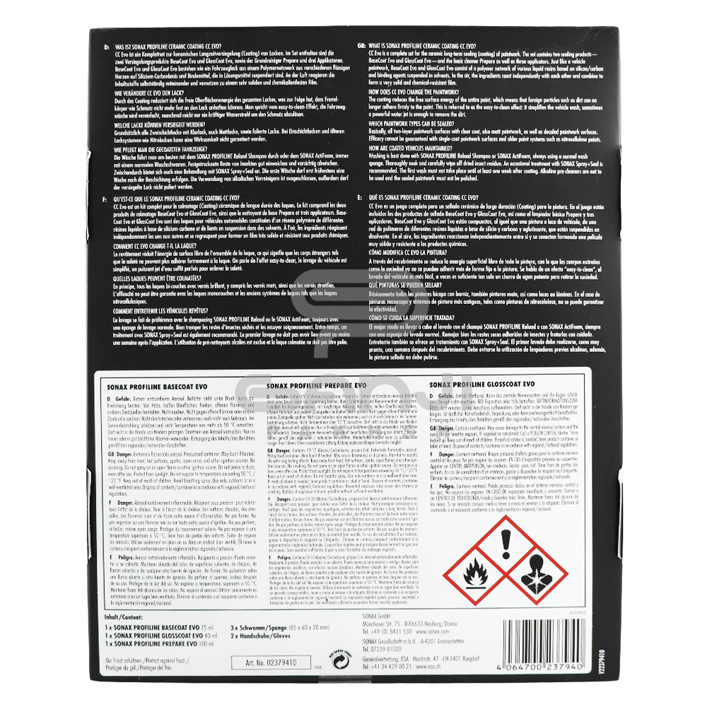 کیت پوشش نانوسرامیک سوناکس نانو سرامیک مخصوص بدنه خودرو Sonax مدل CC Evo