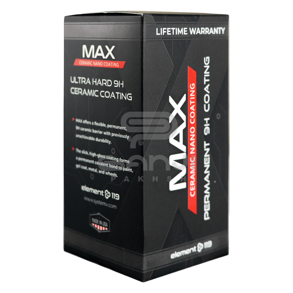 پوشش نانو سرامیک 9H مدل مکس سیستم ایکس المنت 119 مخصوص بدنه خودرو System X - Element 119 Max Ceramic Nano Coating