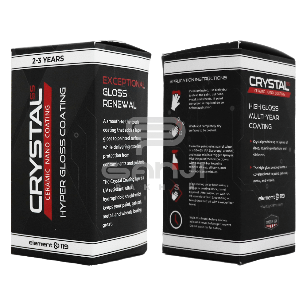 پوشش نانو سرامیک مخصوص بدنه خودرو مدل کریستال المنت 119 سیستم ایکس System X Element 119 Crystal SS Nano Ceramic Coating