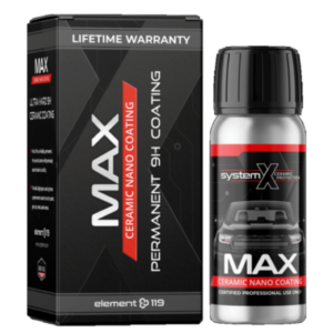 پوشش نانو سرامیک 9H مدل مکس سیستم ایکس المنت 119 مخصوص بدنه خودرو System X - Element 119 Max Ceramic Nano Coating